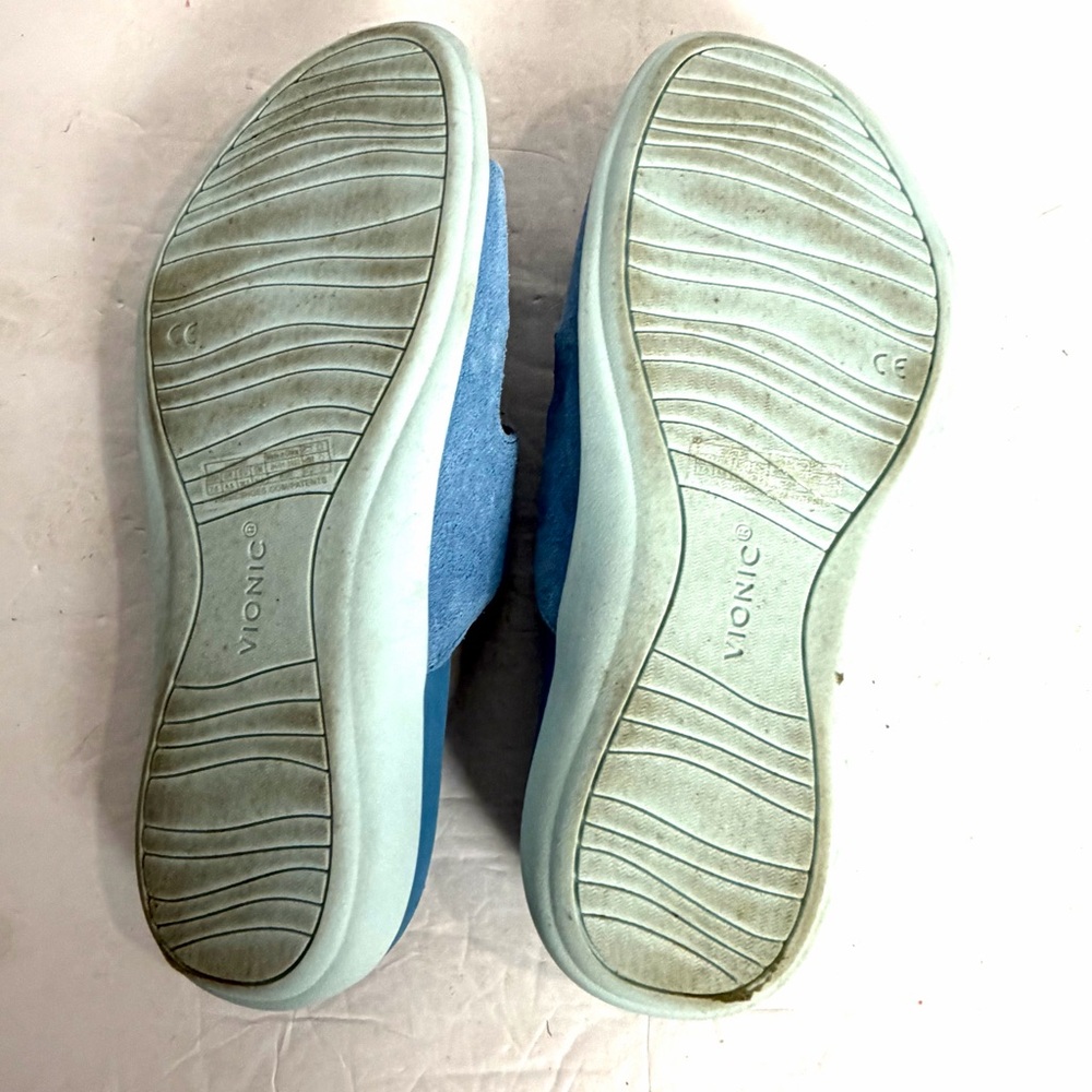 Vionic Corlee Blue Suede D-Ring Adjustable Slides… - image 6